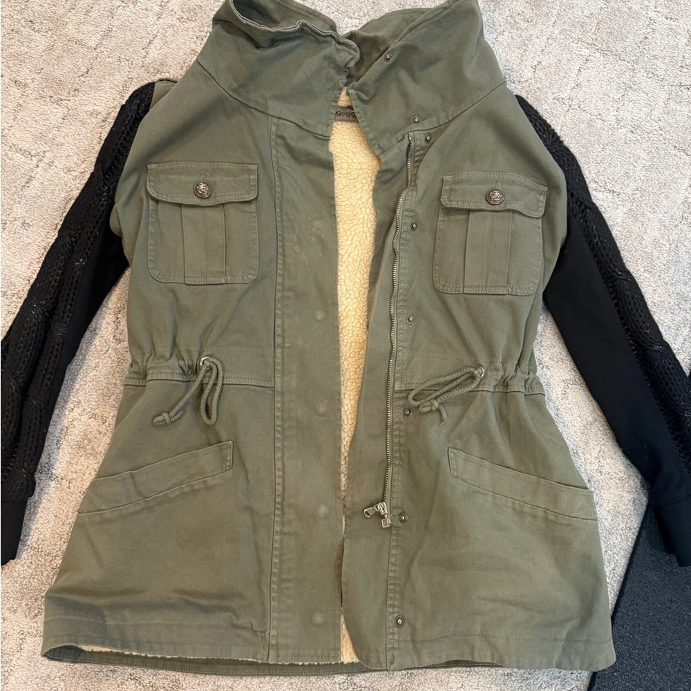 Olive and Black Utility Jacket